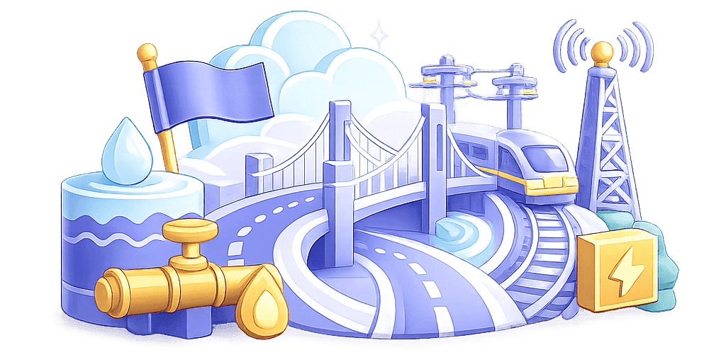 Infrastructure and utilities overview diagram